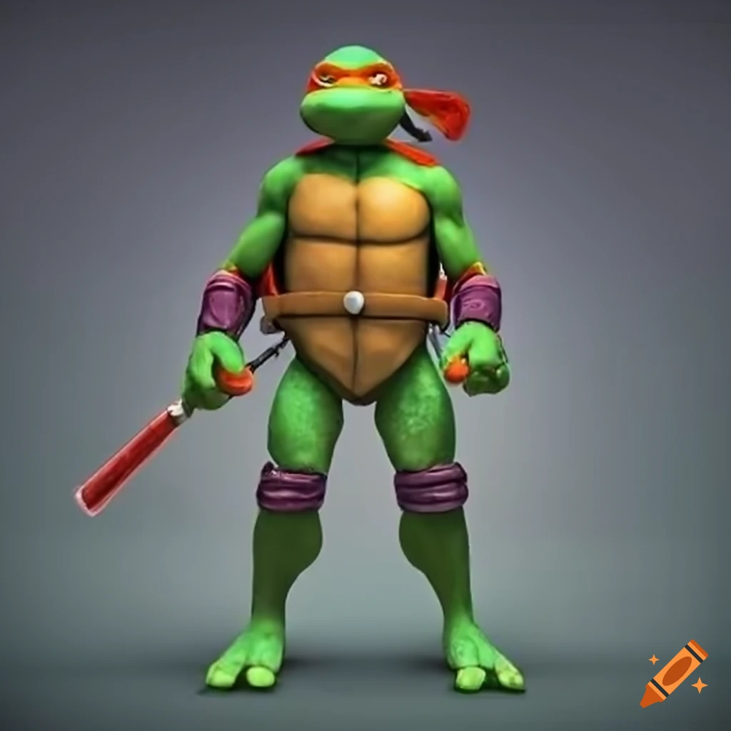 ninja turtle michelangelo face