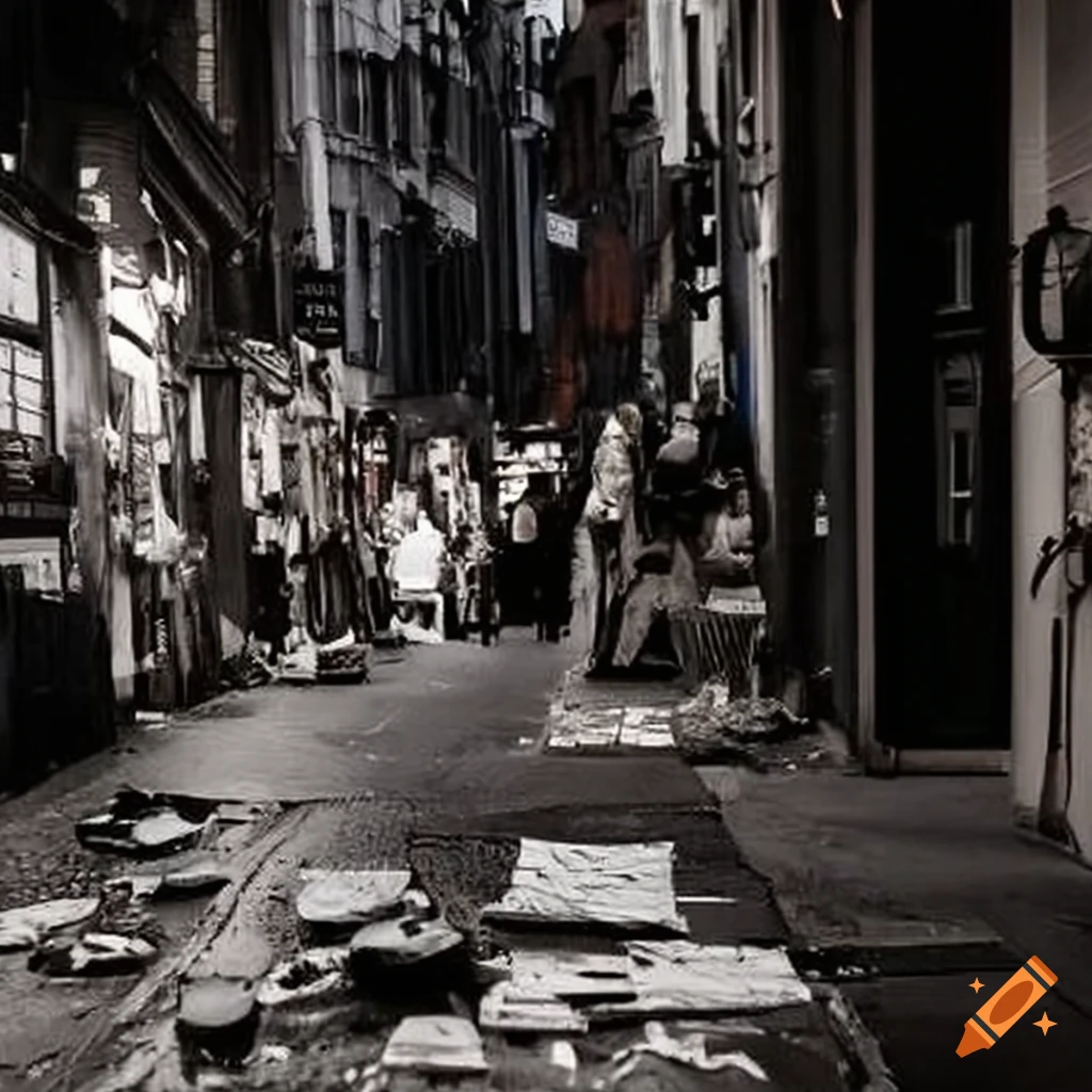 street corner with items for sale