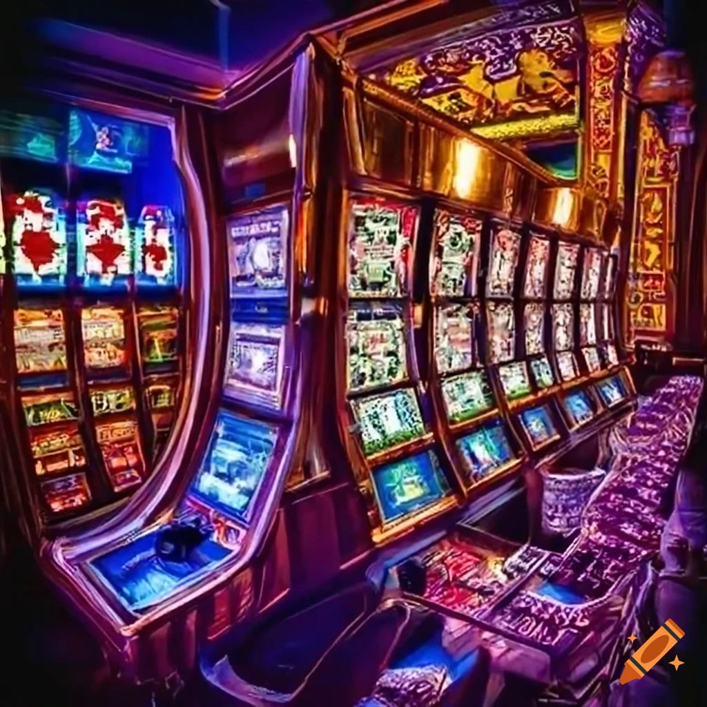 Casino machines on Craiyon