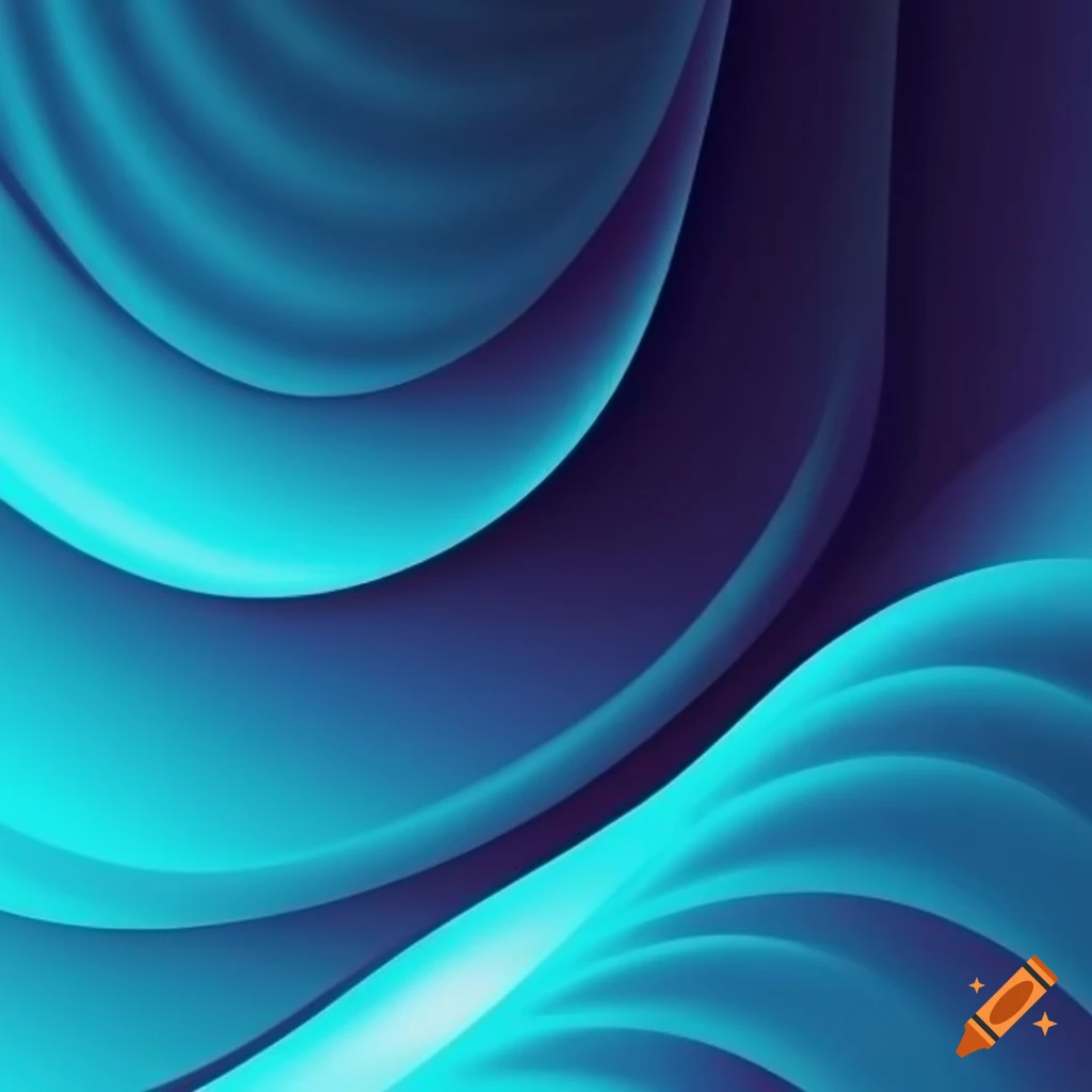 Abstract background of wavy shapes in light blue color on Craiyon