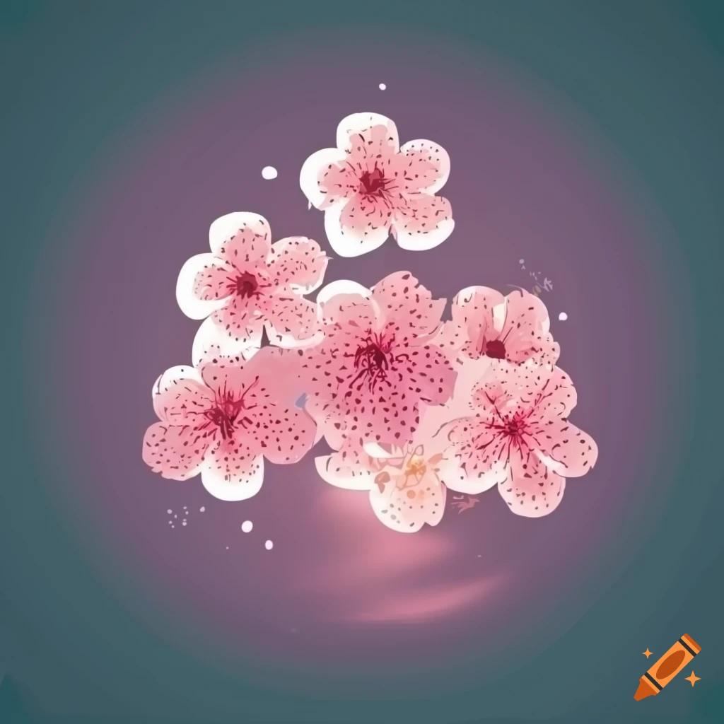 Plum blossom emblem art design on craiyon