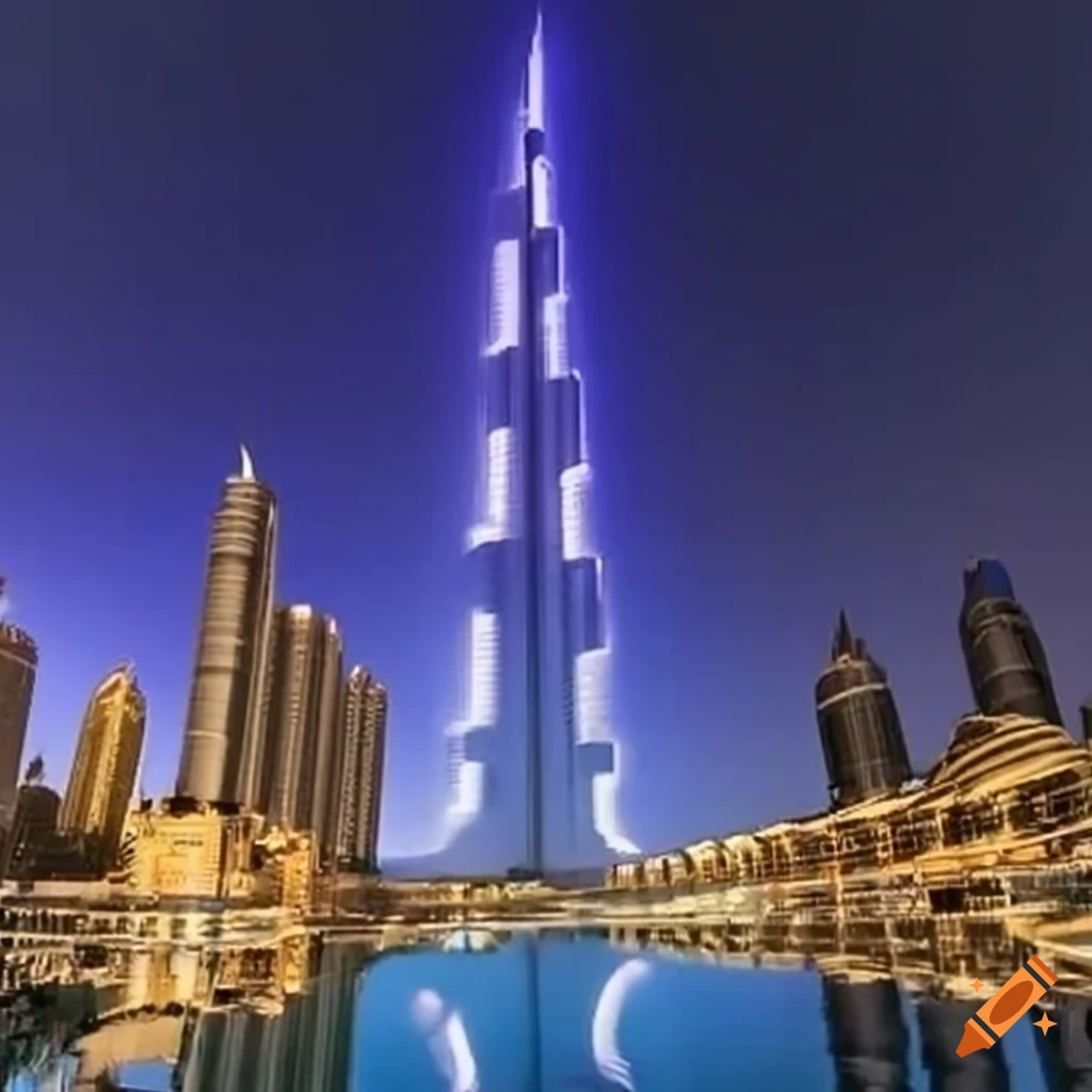 Low quality image of the burj khalifa on craiyon
