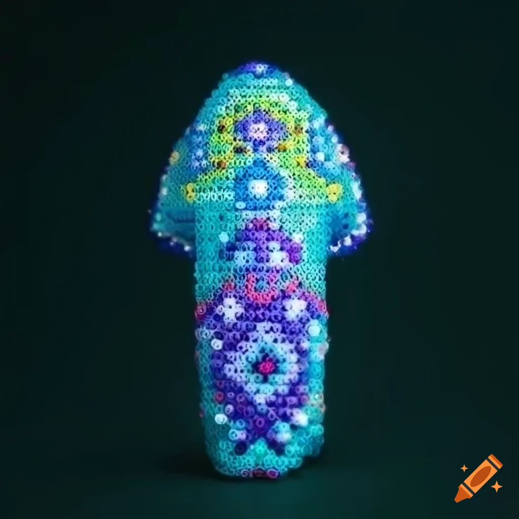 Huichol style ghost made of beads