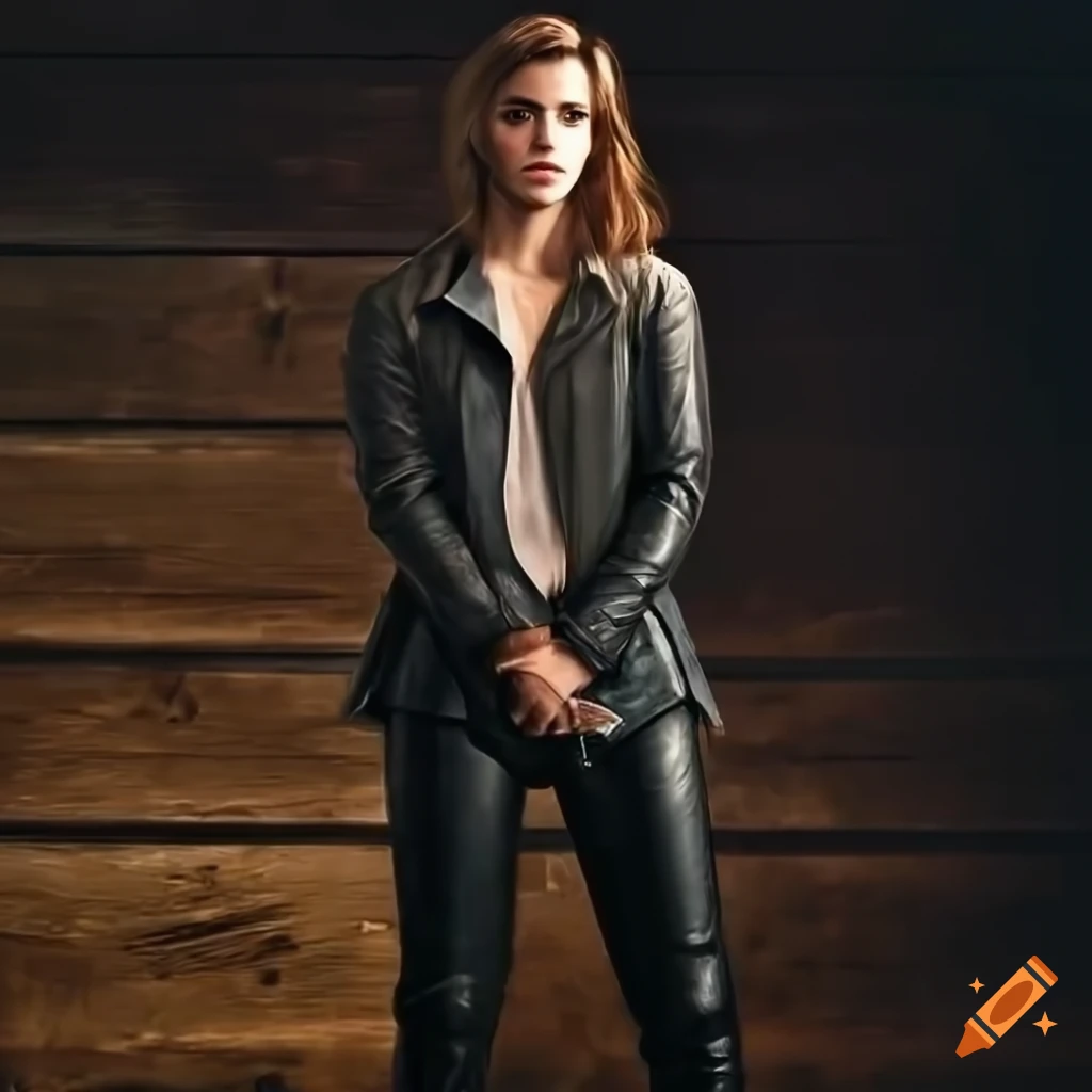 photograph of Emma Watson as a horse-rider