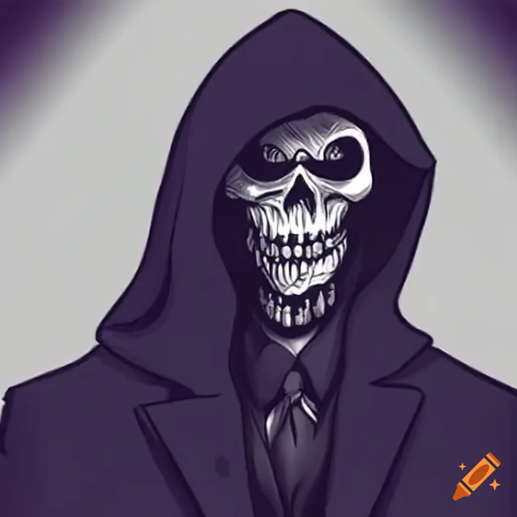 illustration of a Grime Reaper in a business suit