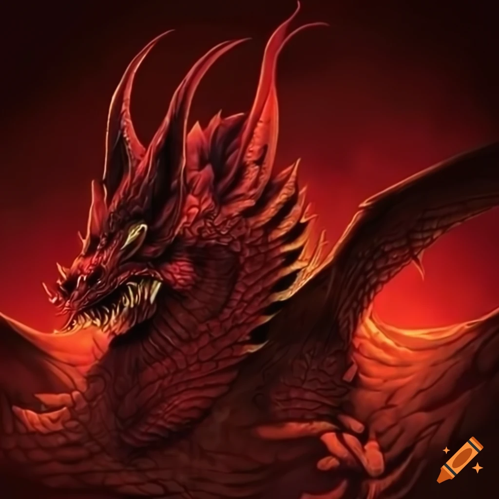 Artwork of a dragon wearing a red jacket on Craiyon