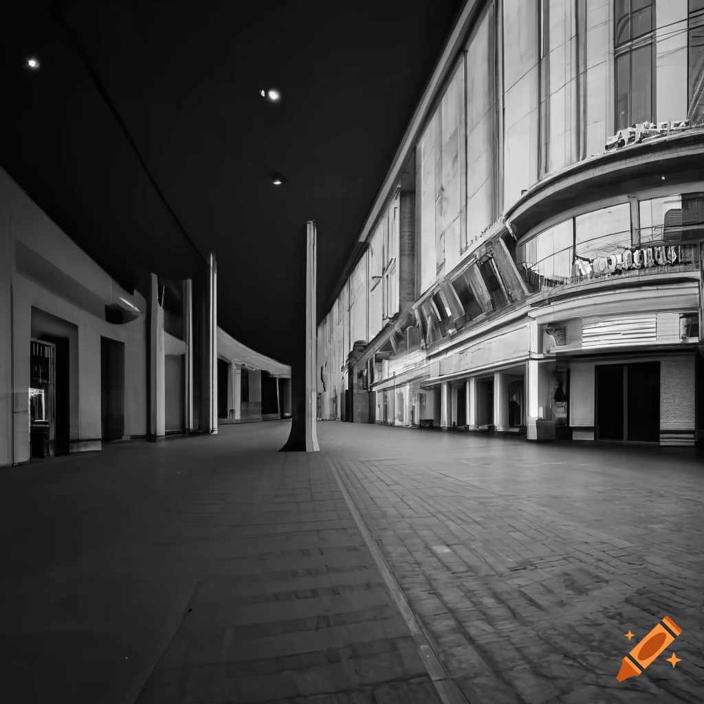 exterior view of an empty mall
