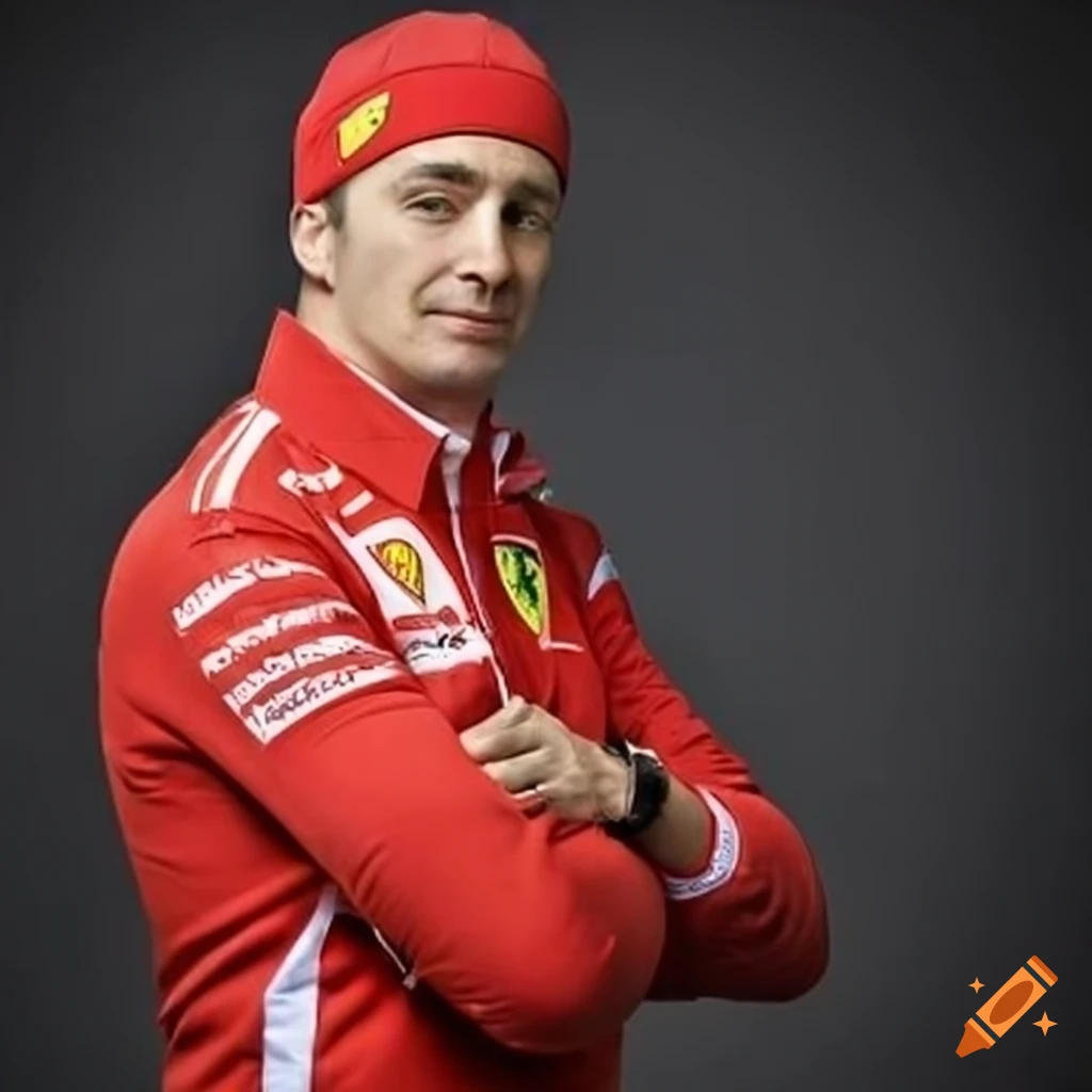 Ferrari f1 staff member posing on Craiyon