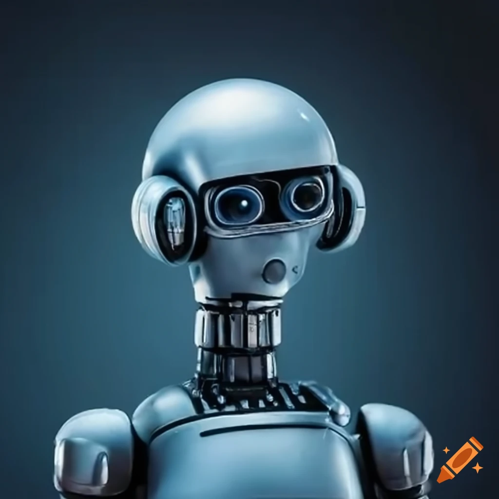 cute protocol droid helping with chores