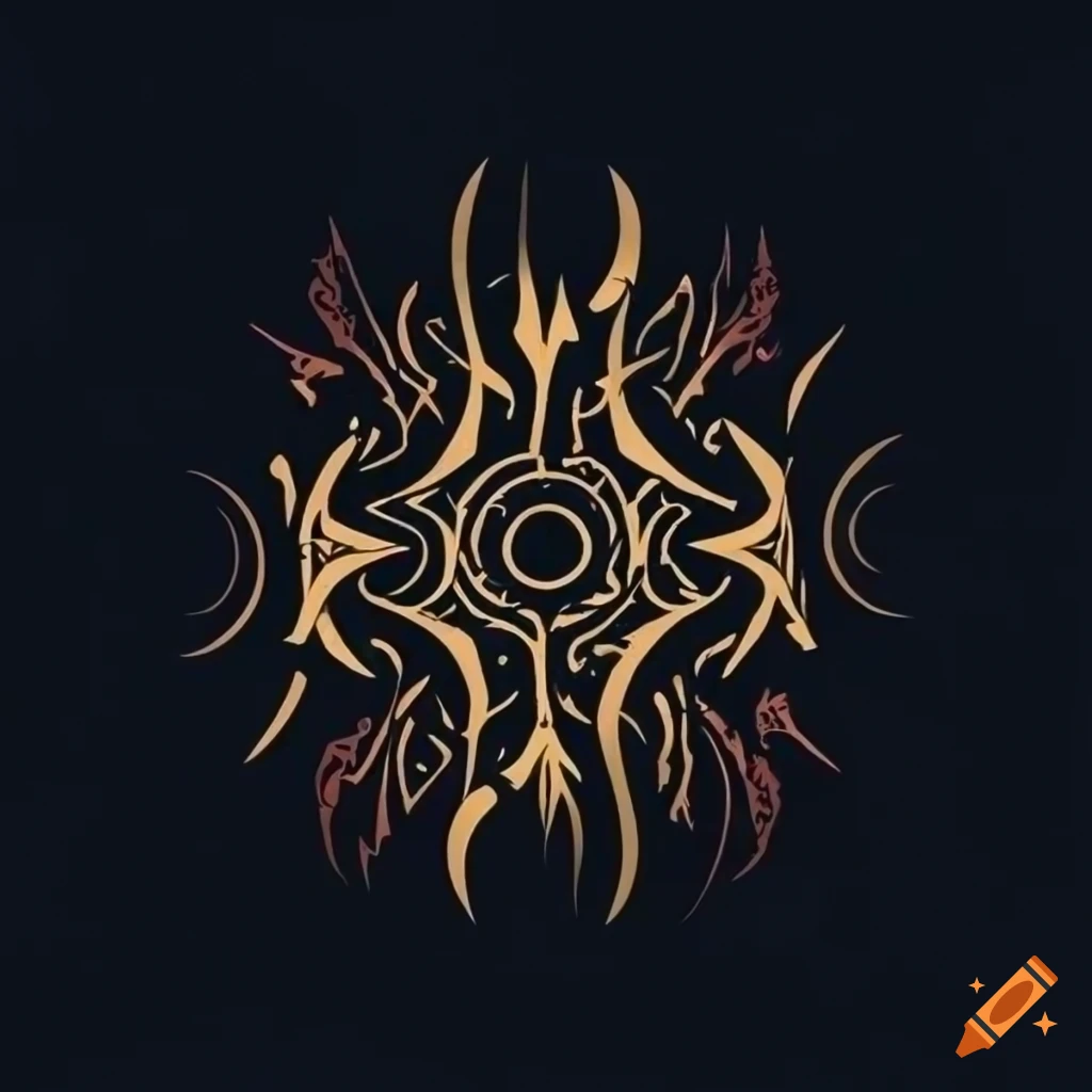 vectorized minimalist tribal logo design