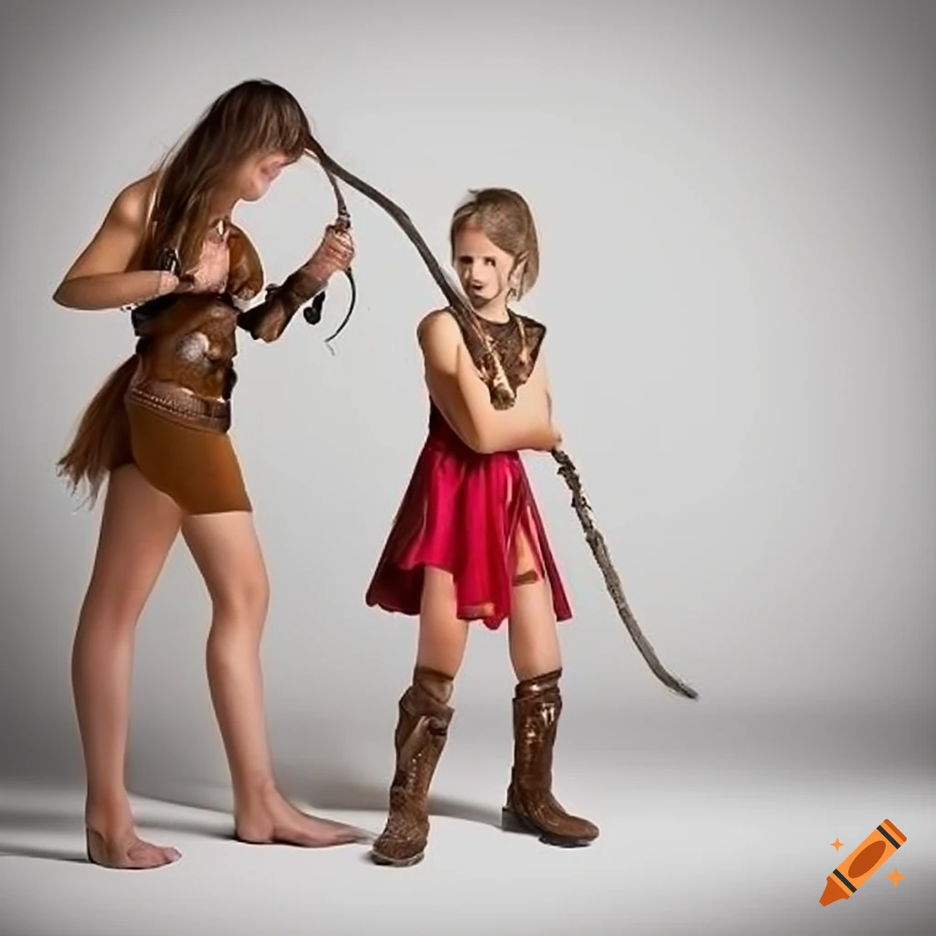 gladiator girl with a whip
