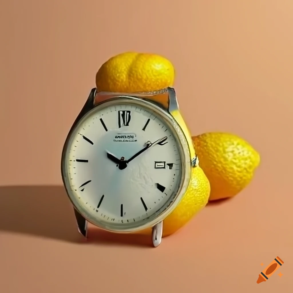lemon wearing a watch