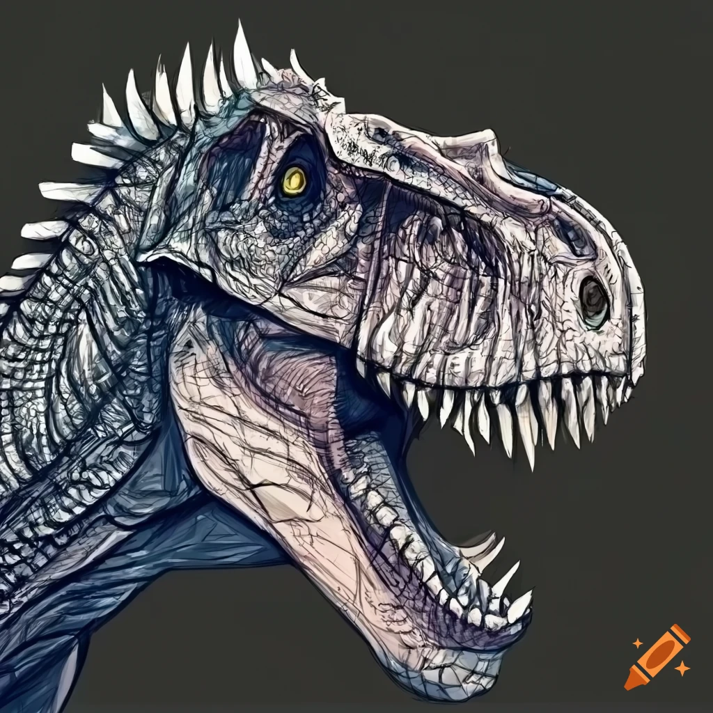 ultra realistic artwork of an armored allosaurus