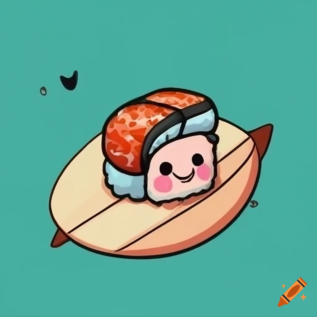 sushi-riding-a-surfboard