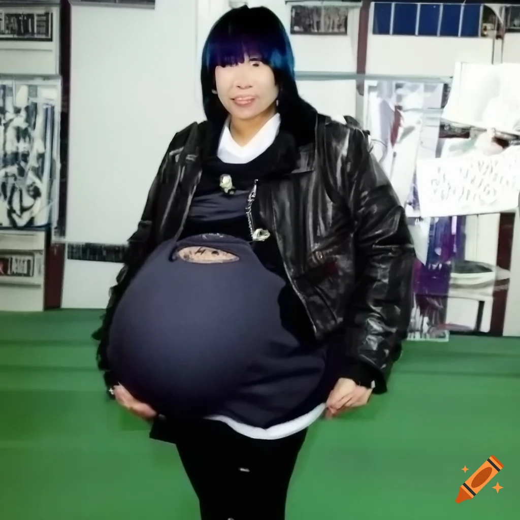 Pregnant Japanese Punk Woman At Theme Park On Craiyon