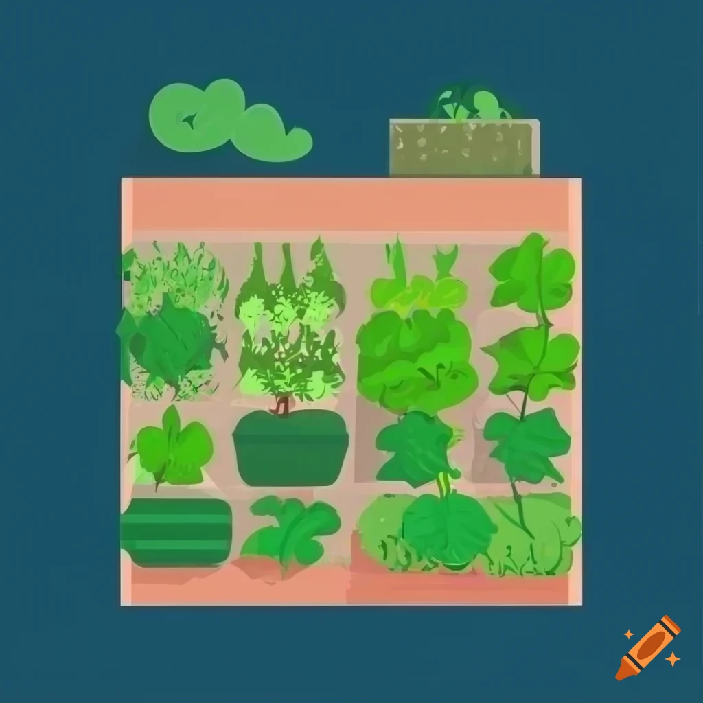 minimalistic vegetable garden with equal sections