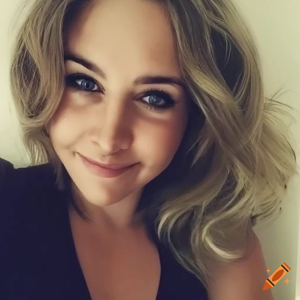 Smiling Blonde Woman Taking A Selfie On Craiyon