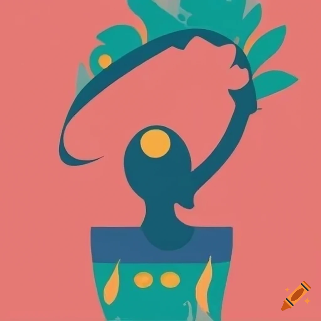 minimalistic vector art with indigenous elements