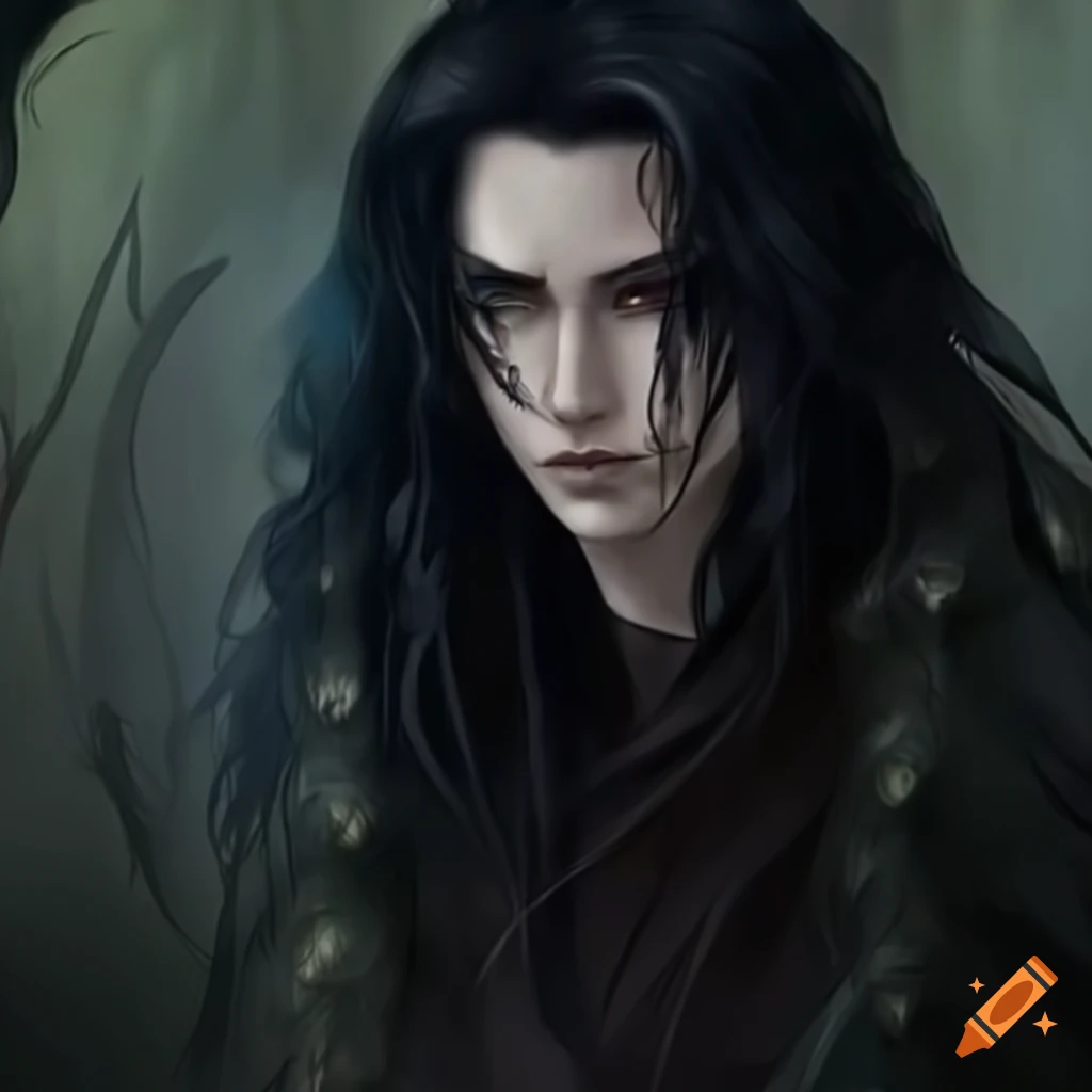 Gustav Klimt Inspired Poster Of A Handsome Male Elven Vampire Prince 