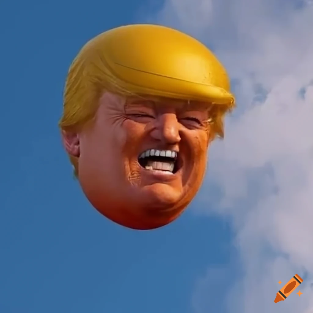satirical blimp in the shape of Trump