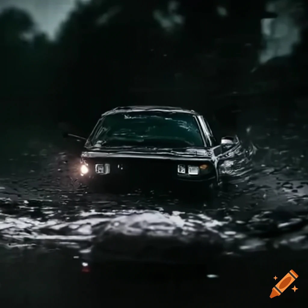 drifting cars in the rain