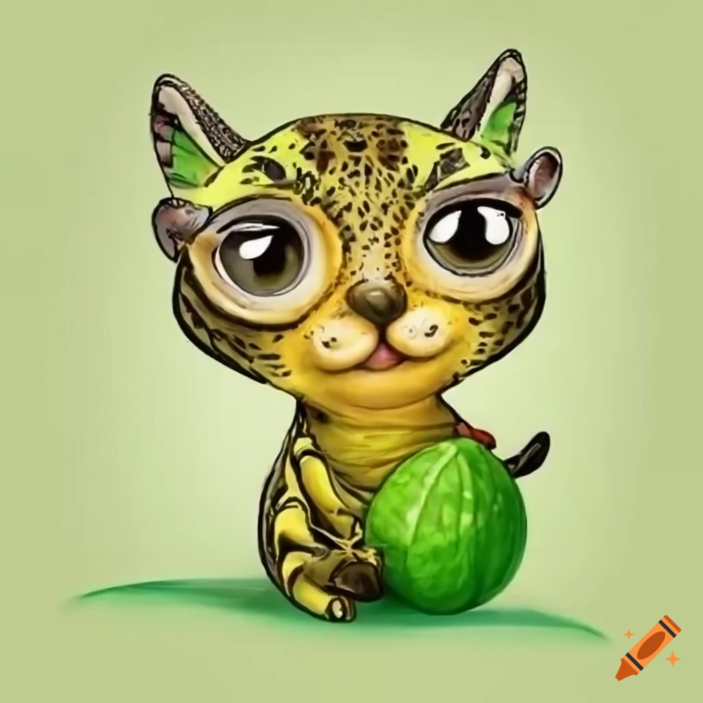 caricature of an animal made with lemons