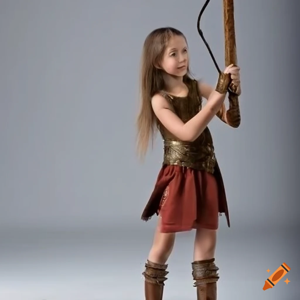 gladiator girl with a whip