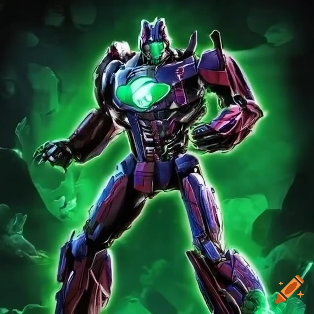 Image of green lantern and optimus prime