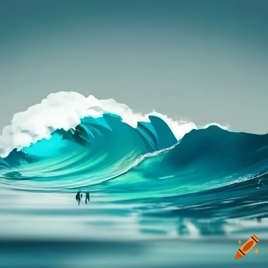 Surfer Riding A Wave On Craiyon