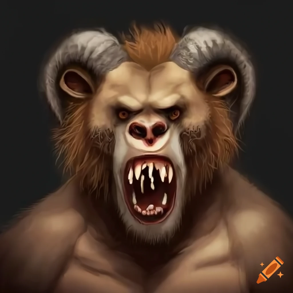 depiction of a mythical beast with various animal features