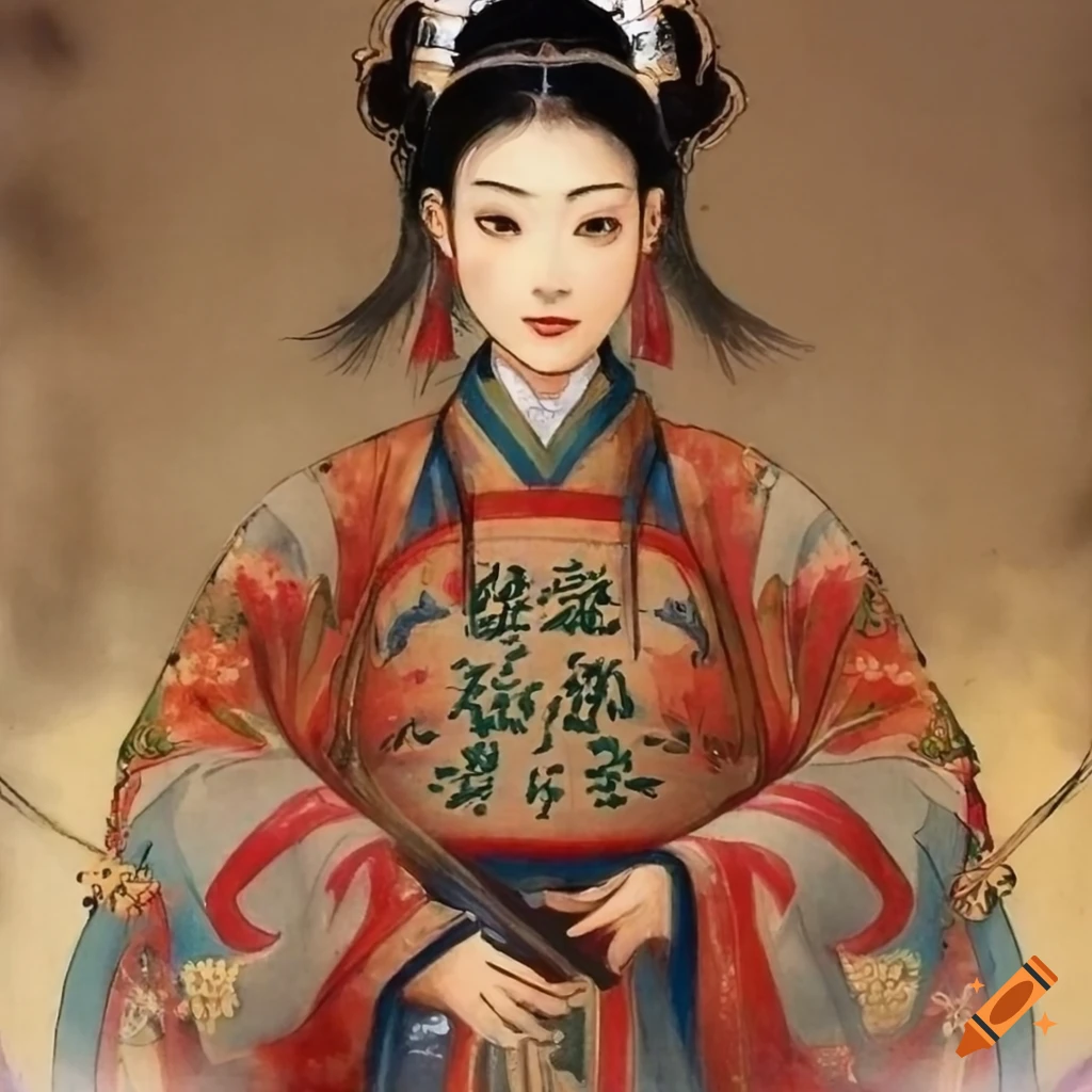 Ancient Chinese Painting Of Two Nobles On Craiyon