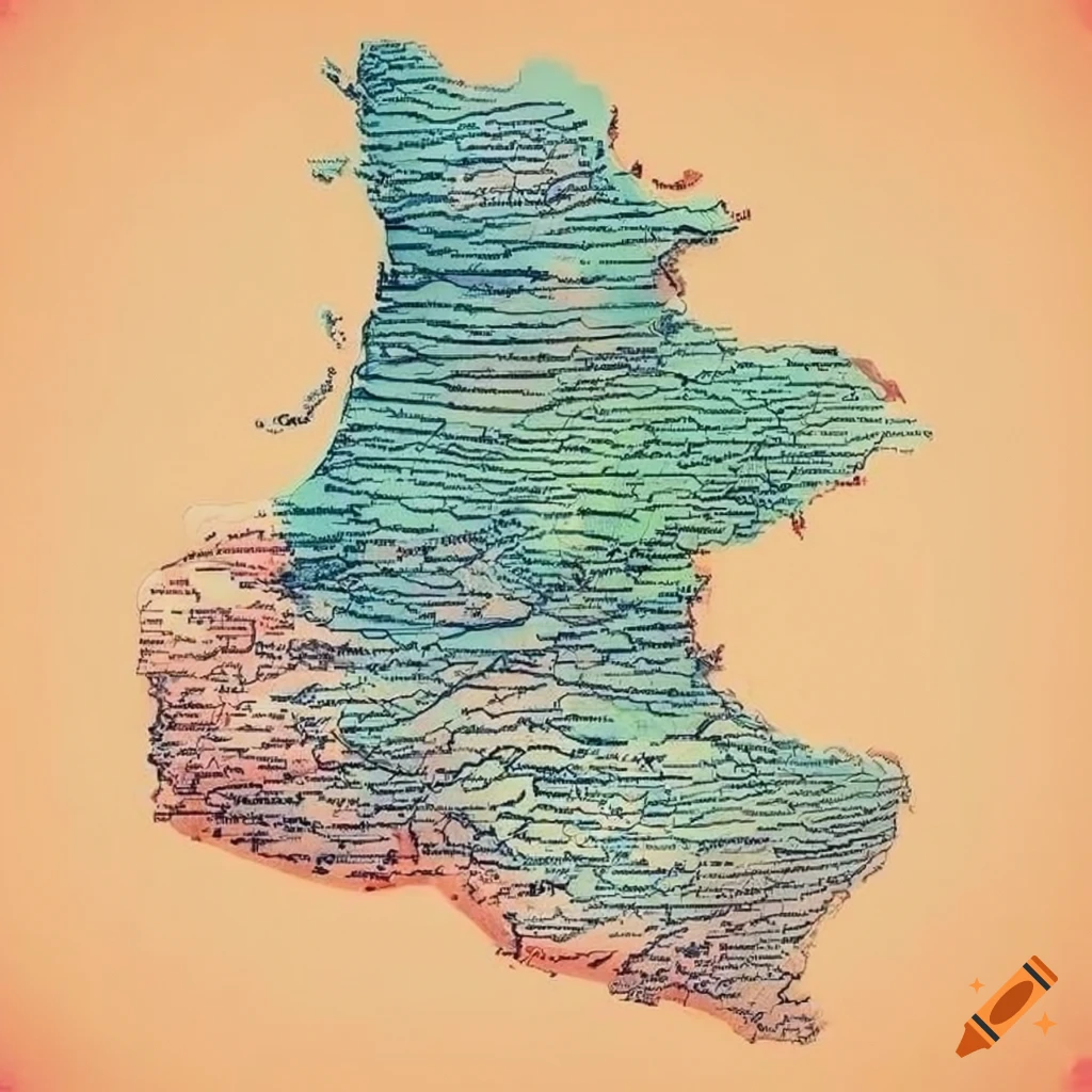 Detailed map of the piedmont region with cities and landmarks