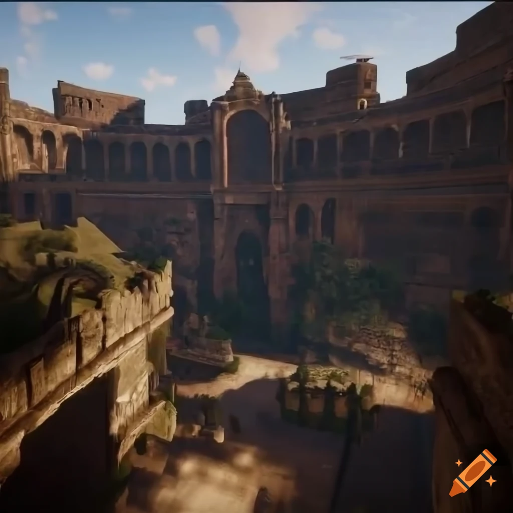 aerial view of an ancient Etruscan city