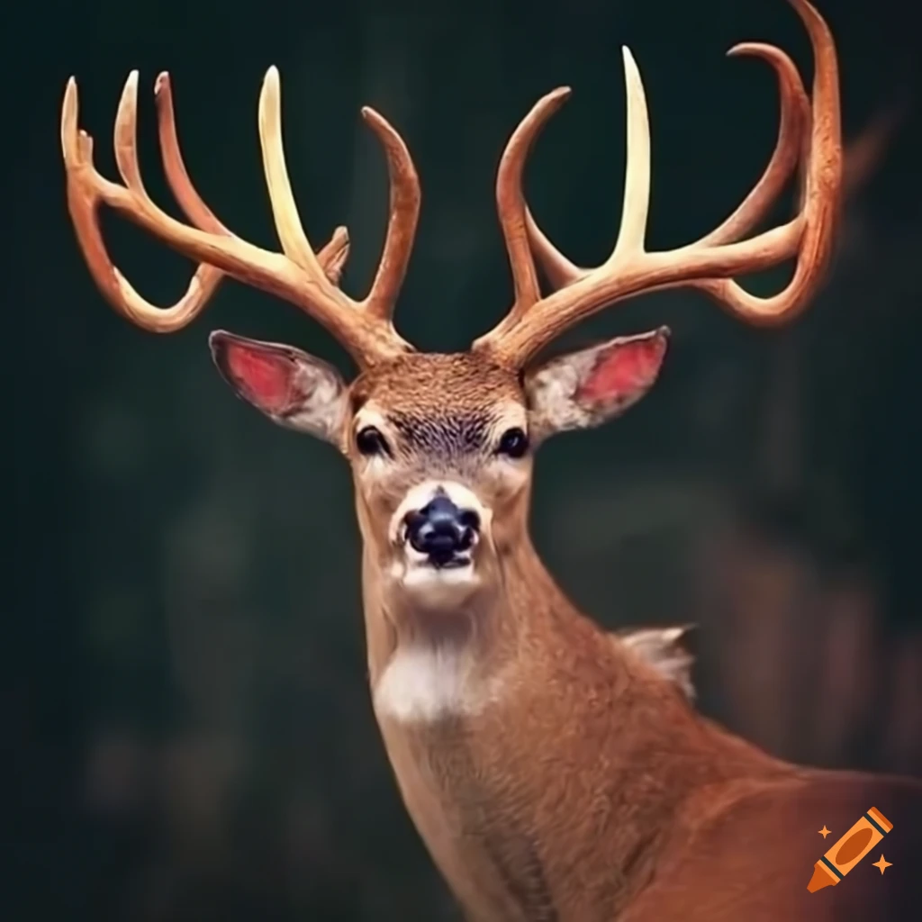 deer with impressive antlers