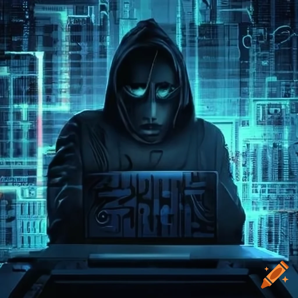 Conceptual image of cyber crimes on Craiyon
