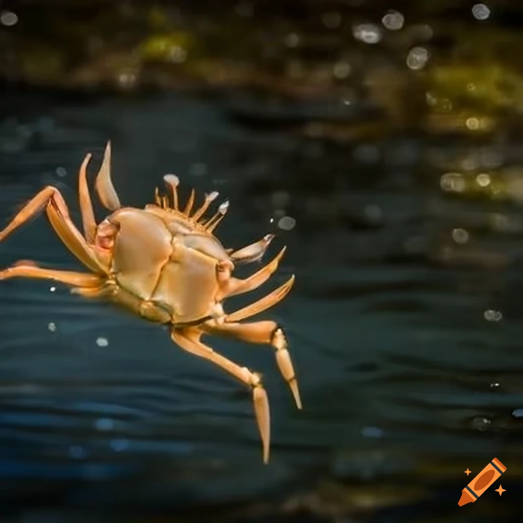crab in the water