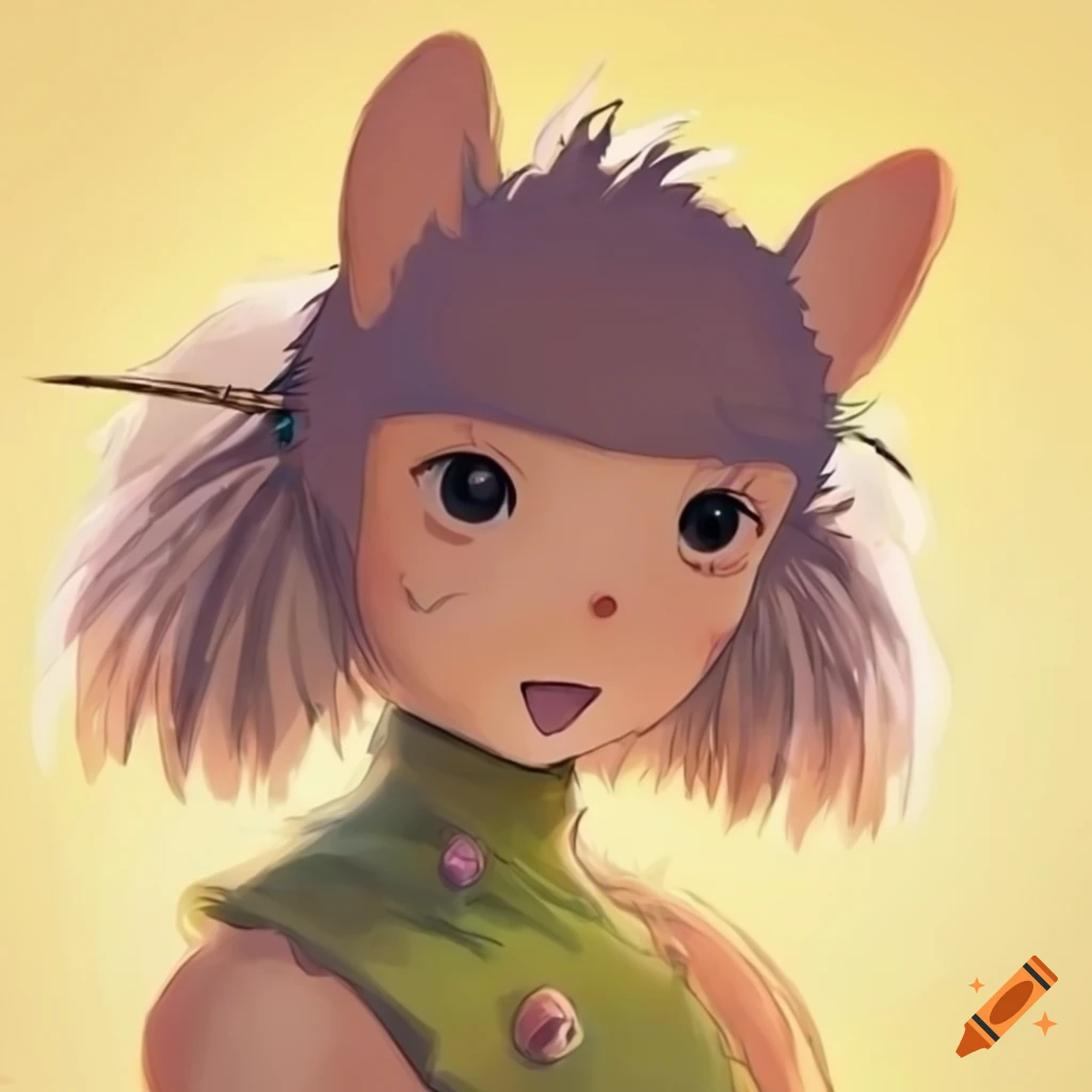 Time personified in Studio Ghibli style