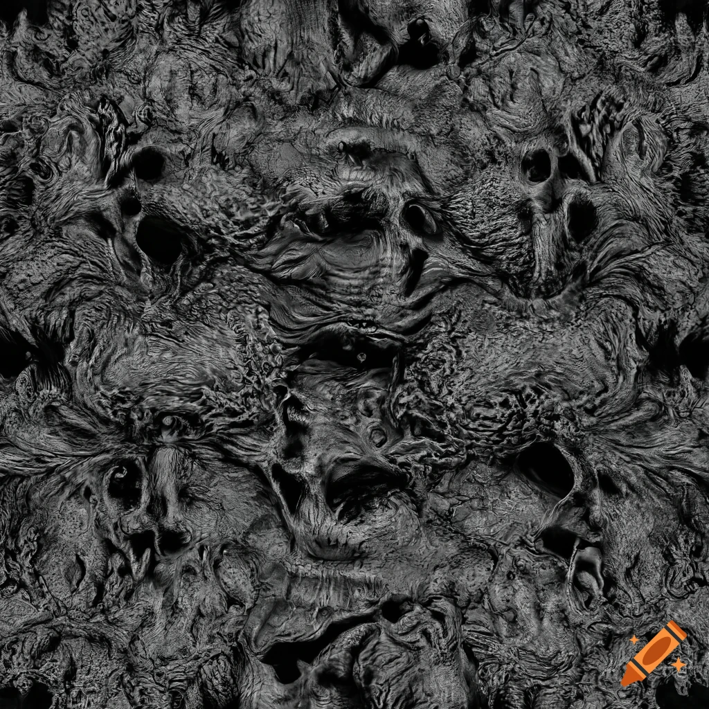 Seamless black and white creature texture