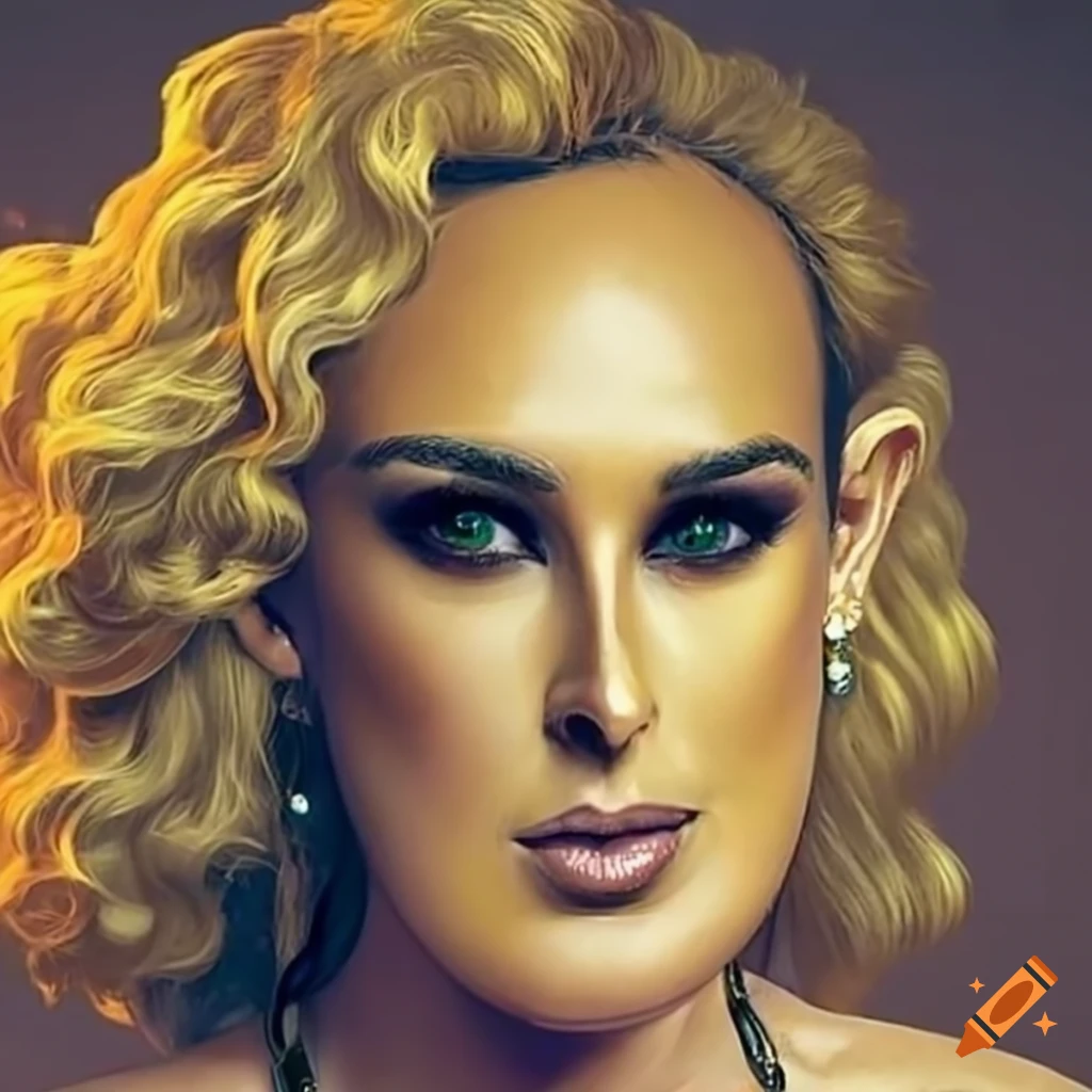 Rumer willis as the golden lion superhero on Craiyon