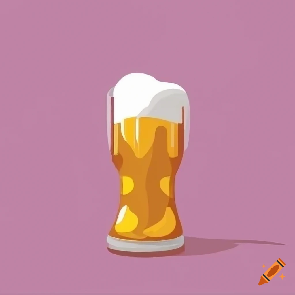minimalistic beer glass artwork