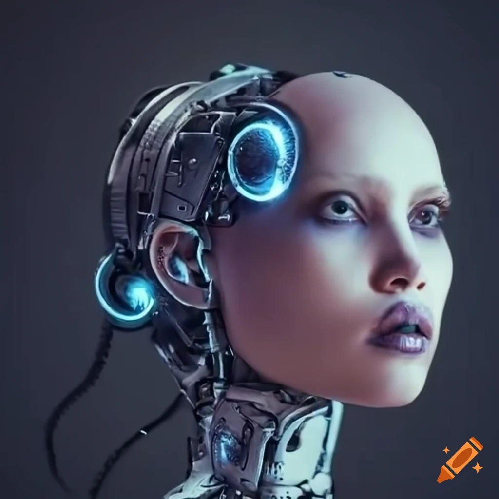 Cinematic image of a futuristic robot