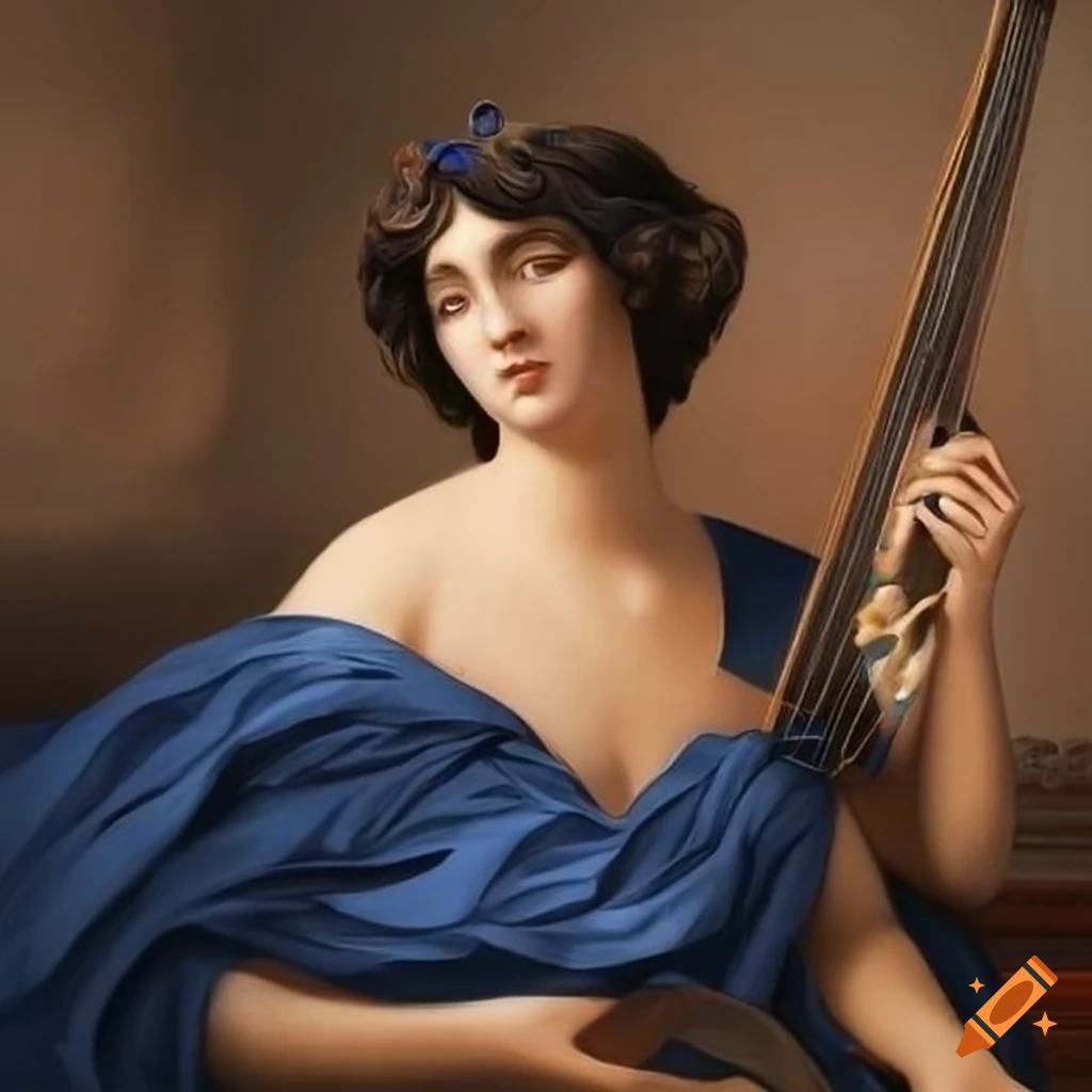 Sappho with lyre