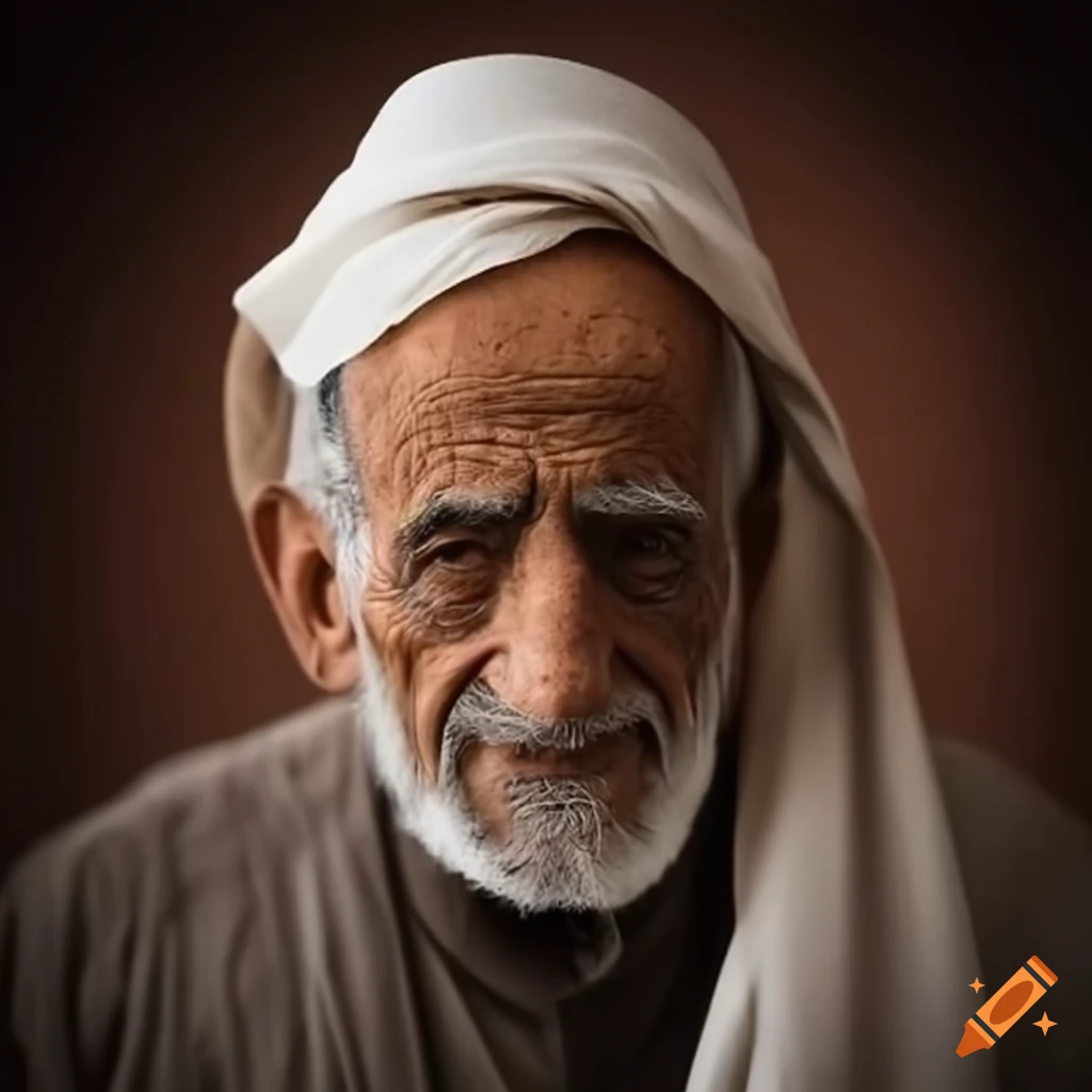portrait of an elderly Arabic man