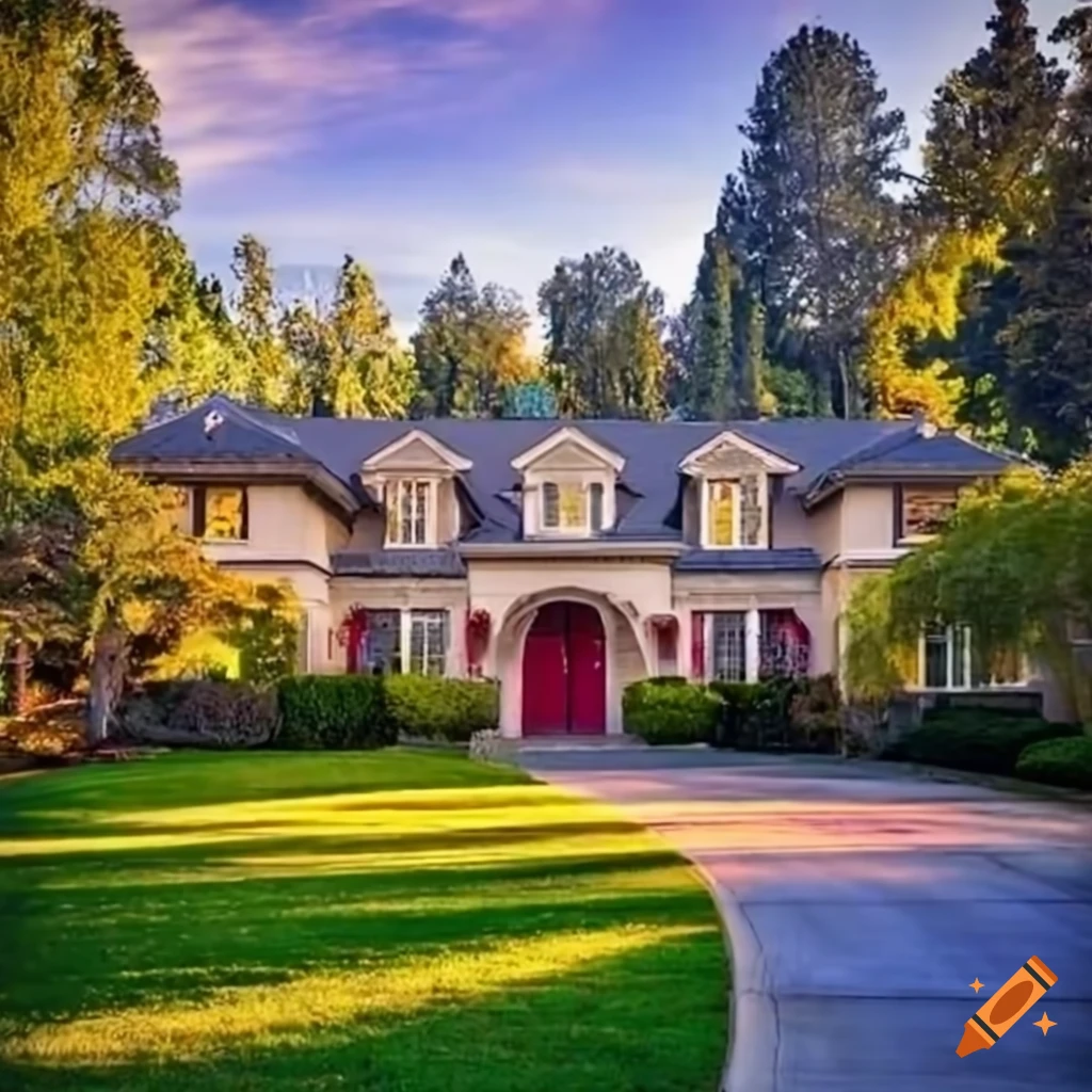 front view of a beautiful house in California