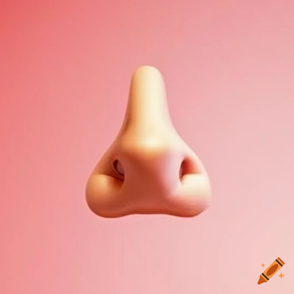 creative typography of the word nose
