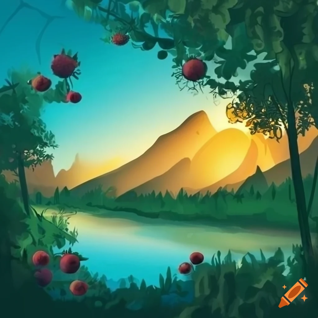 illustration of nature-inspired aromatherapy fragrance oil packing