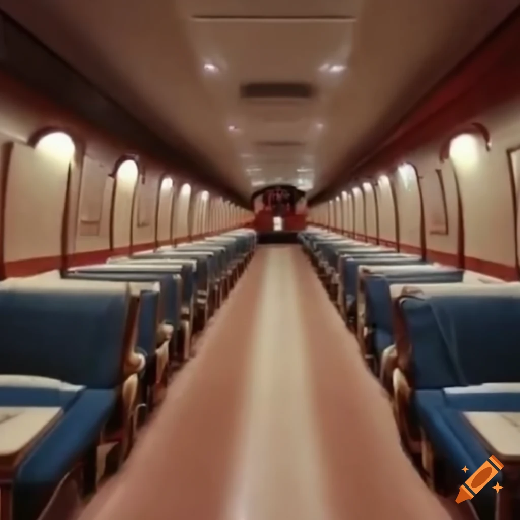 haunting photograph of a train interior at night