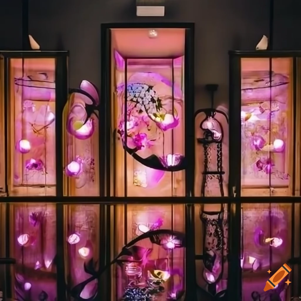 Popup store with lotus flower theme