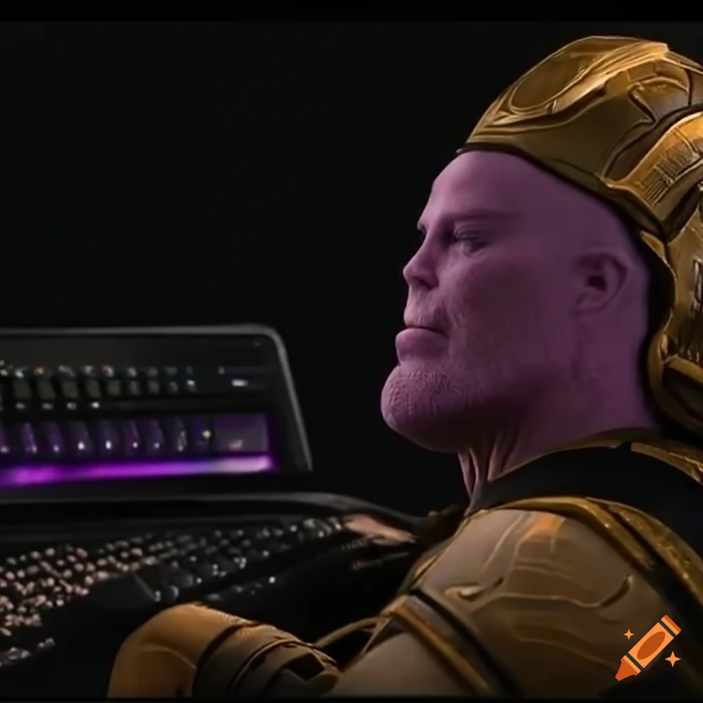 Chad Thanos typing on keyboard