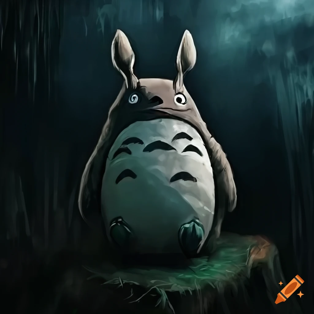 spooky gothic version of Totoro